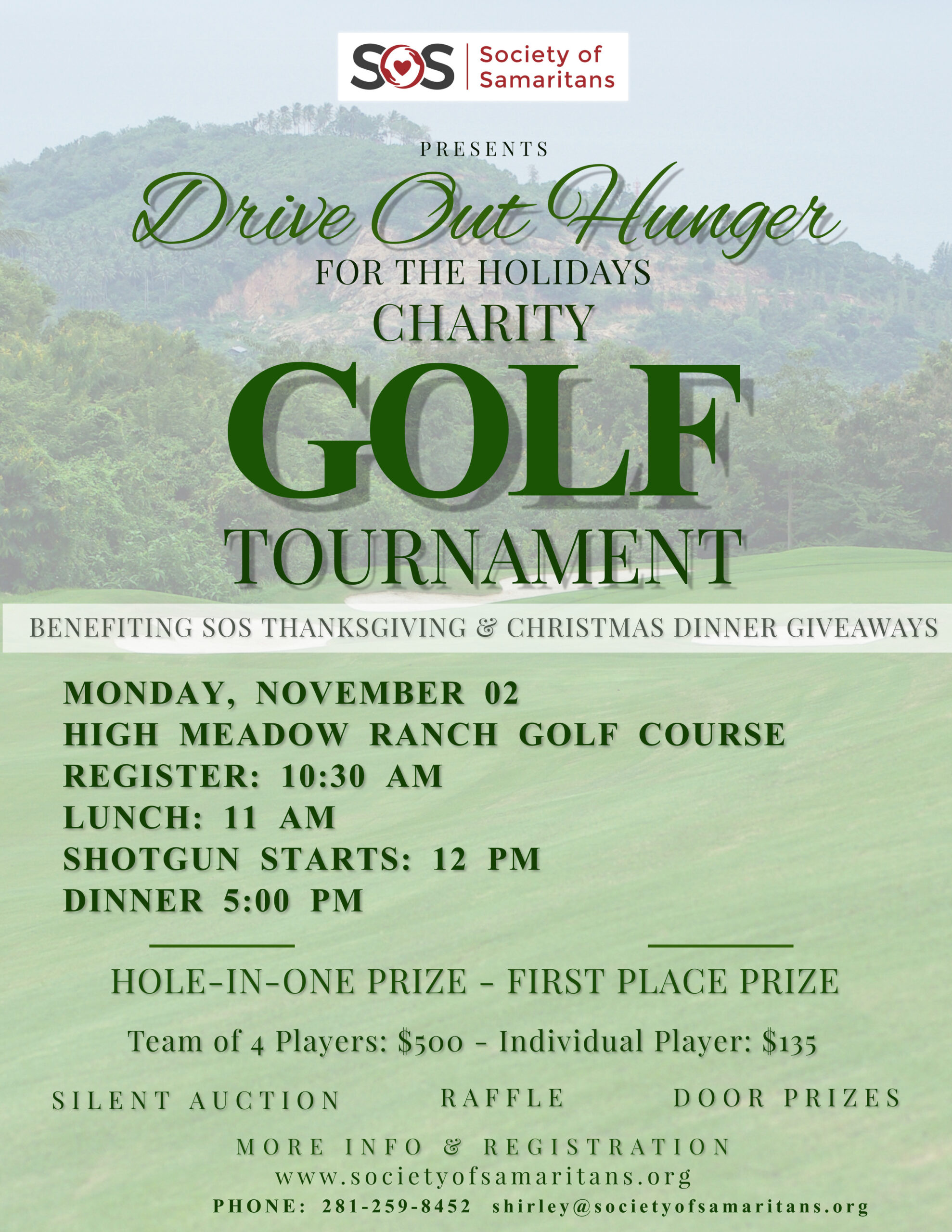 Drive Out Hunger - Charity Golf Tournament - Society of Samaritans